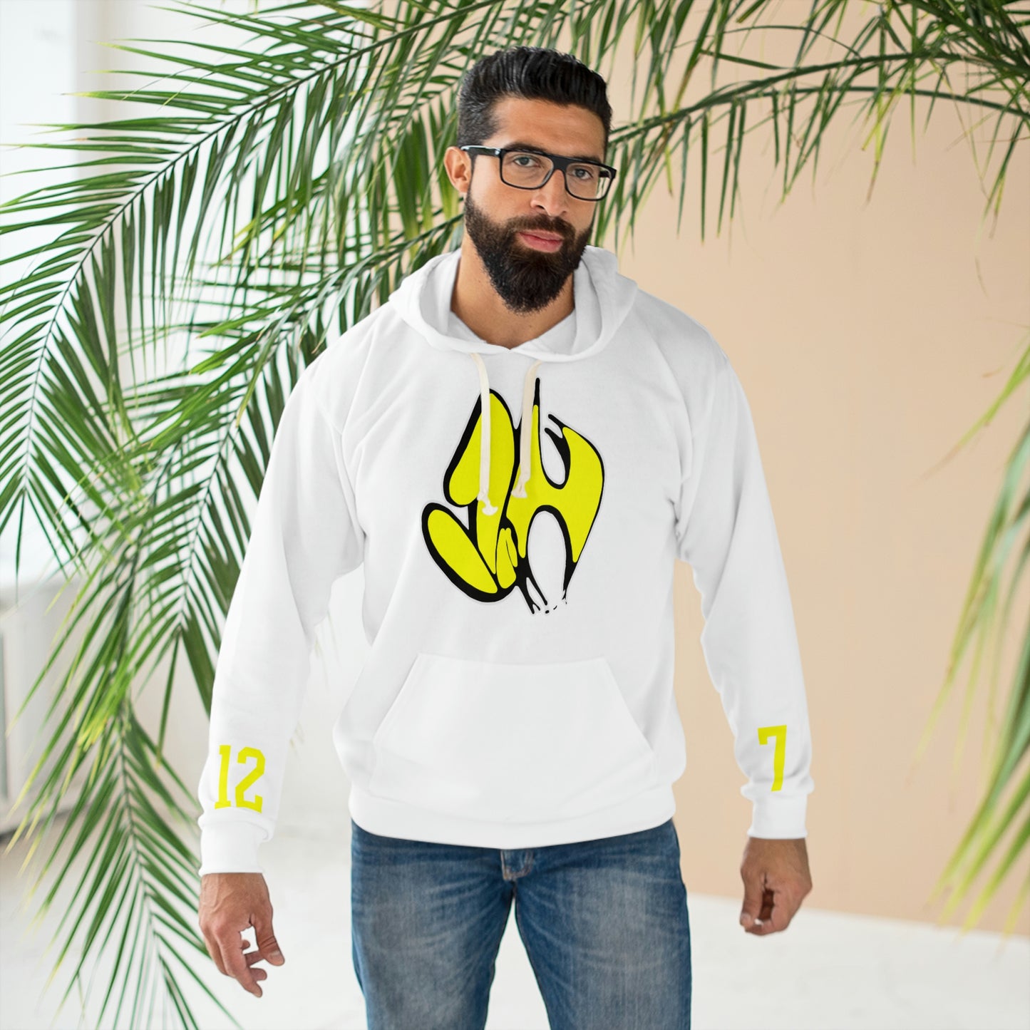"James' Legendary Crit " - ZN FOREVER Hoodie White (Yellow)