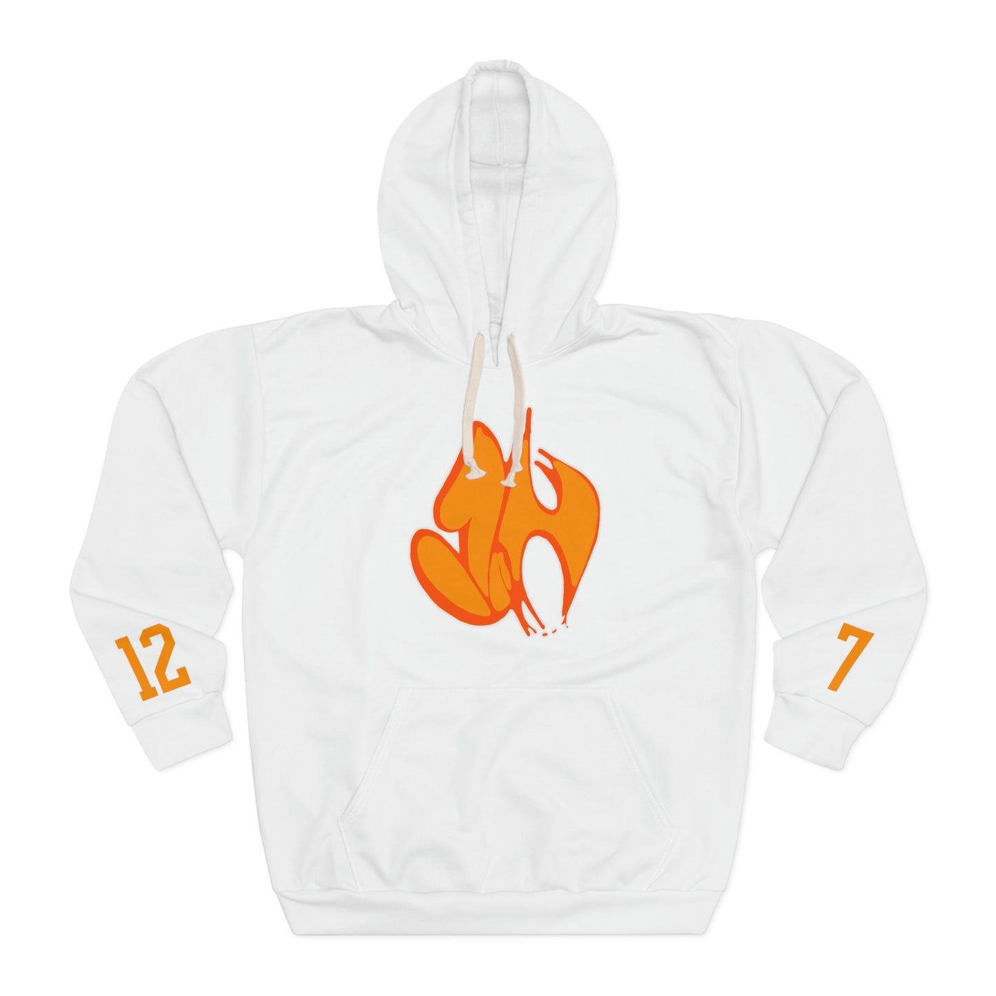 "James' Legendary Crit " - ZN FOREVER Hoodie White (Orange)