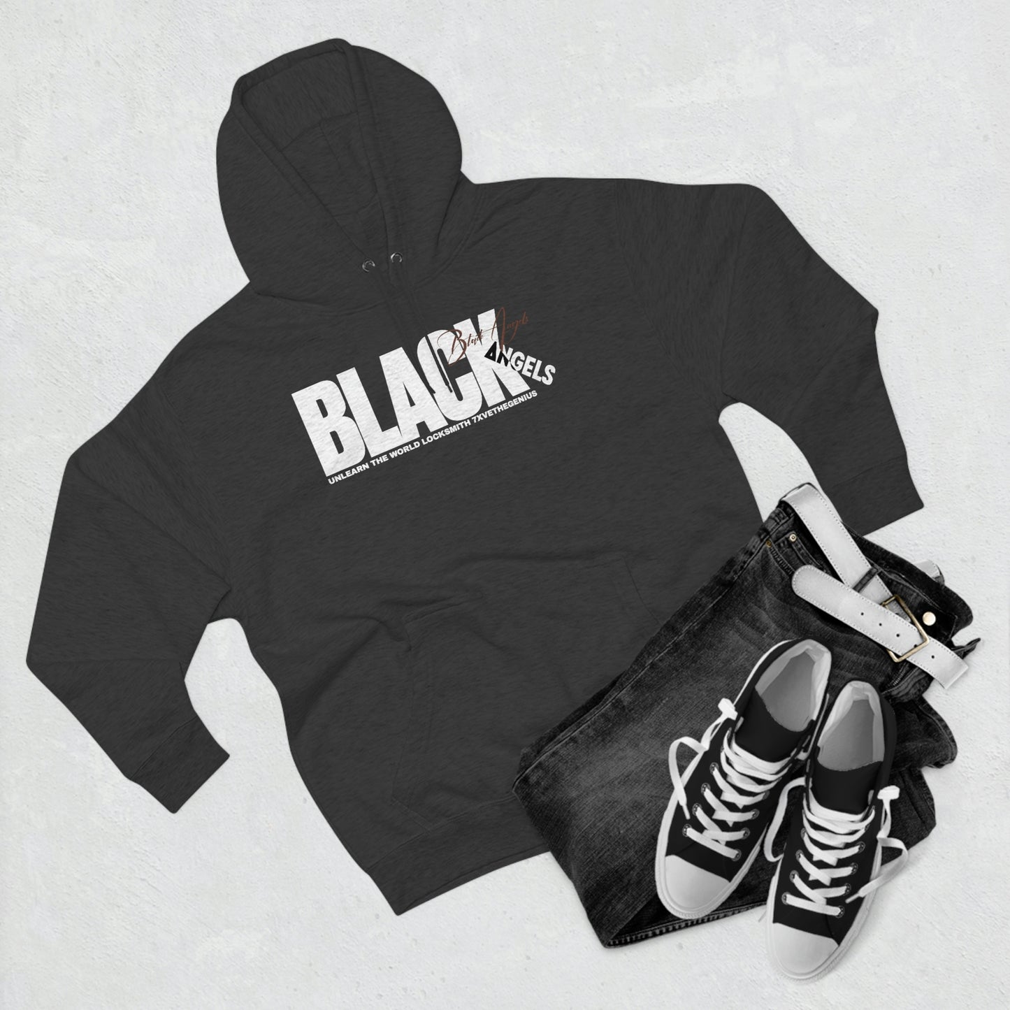 Unlearn The World - Black Angels Hoodie