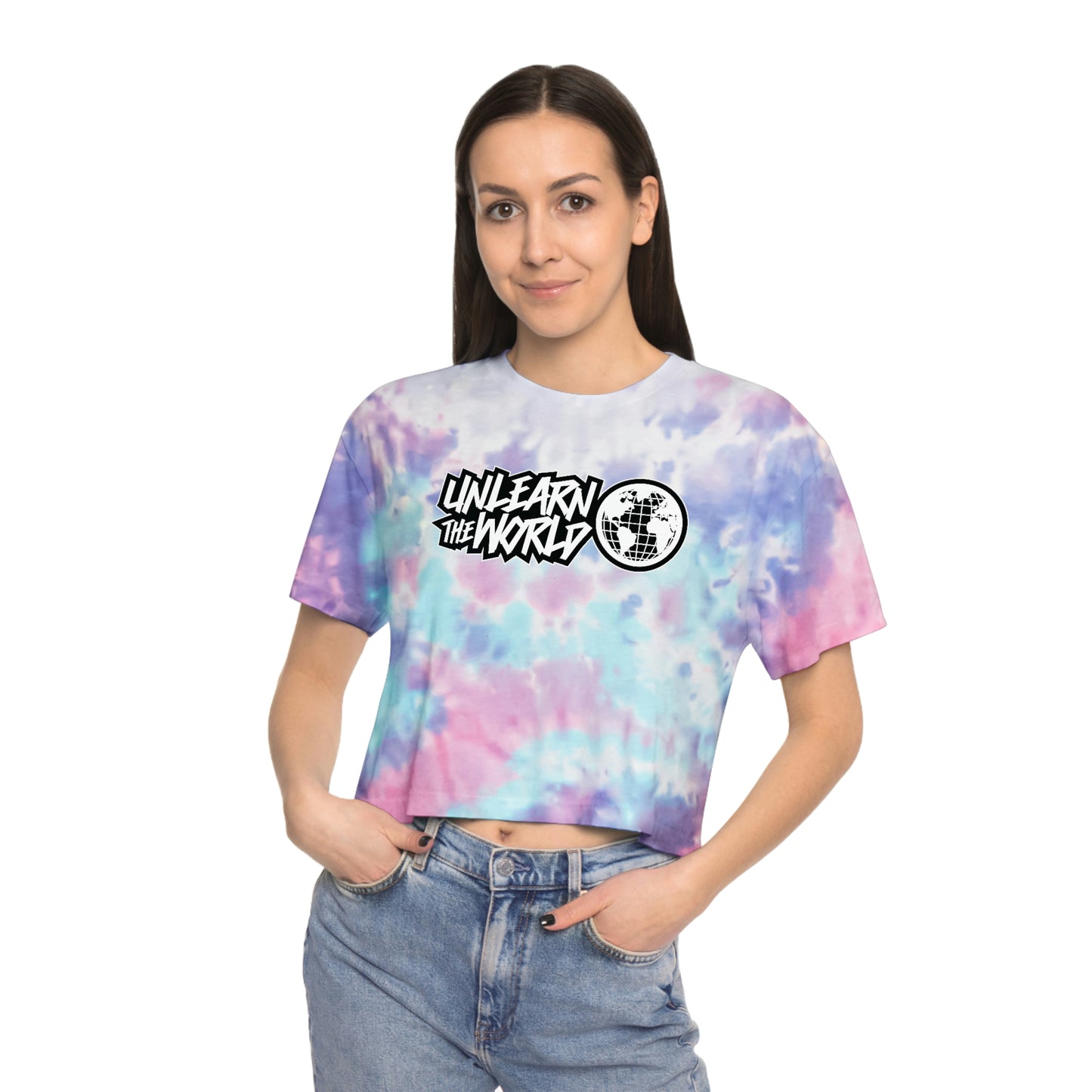 Unlearn The World - Women's Tie-Dye Logo Tee
