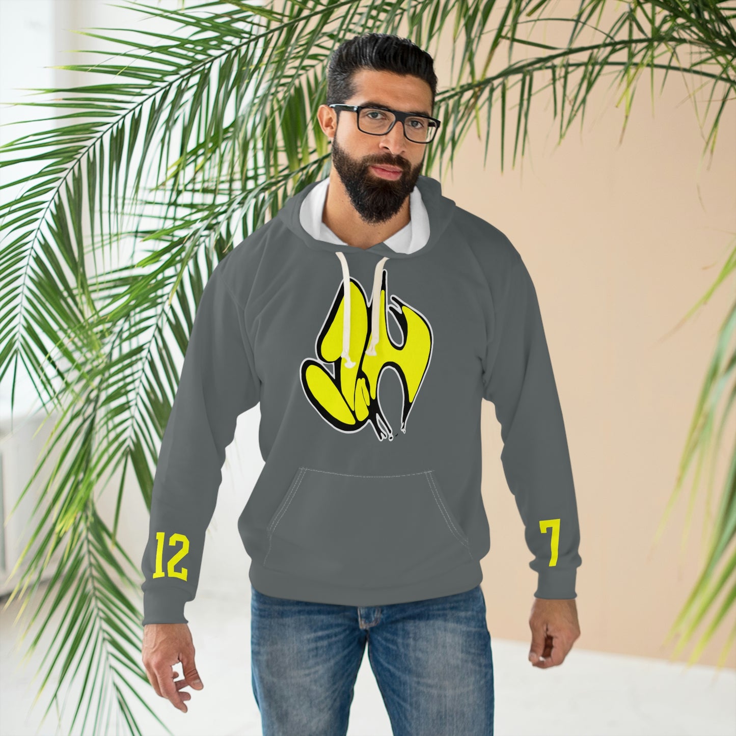 "James' Legendary Crit " - ZN FOREVER Hoodie Grey (Yellow)