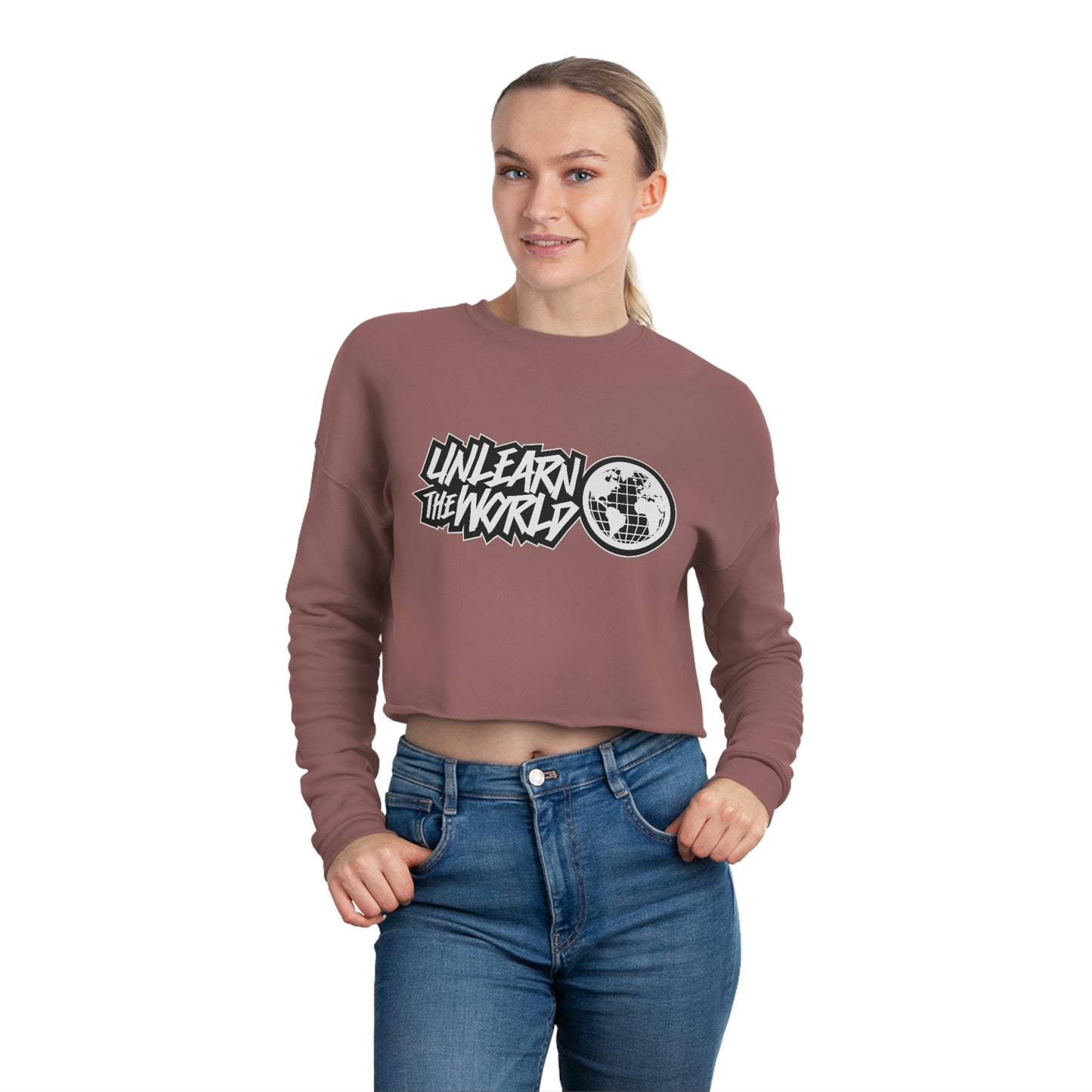 Unlearn The World - WM Crop Sweatshirt