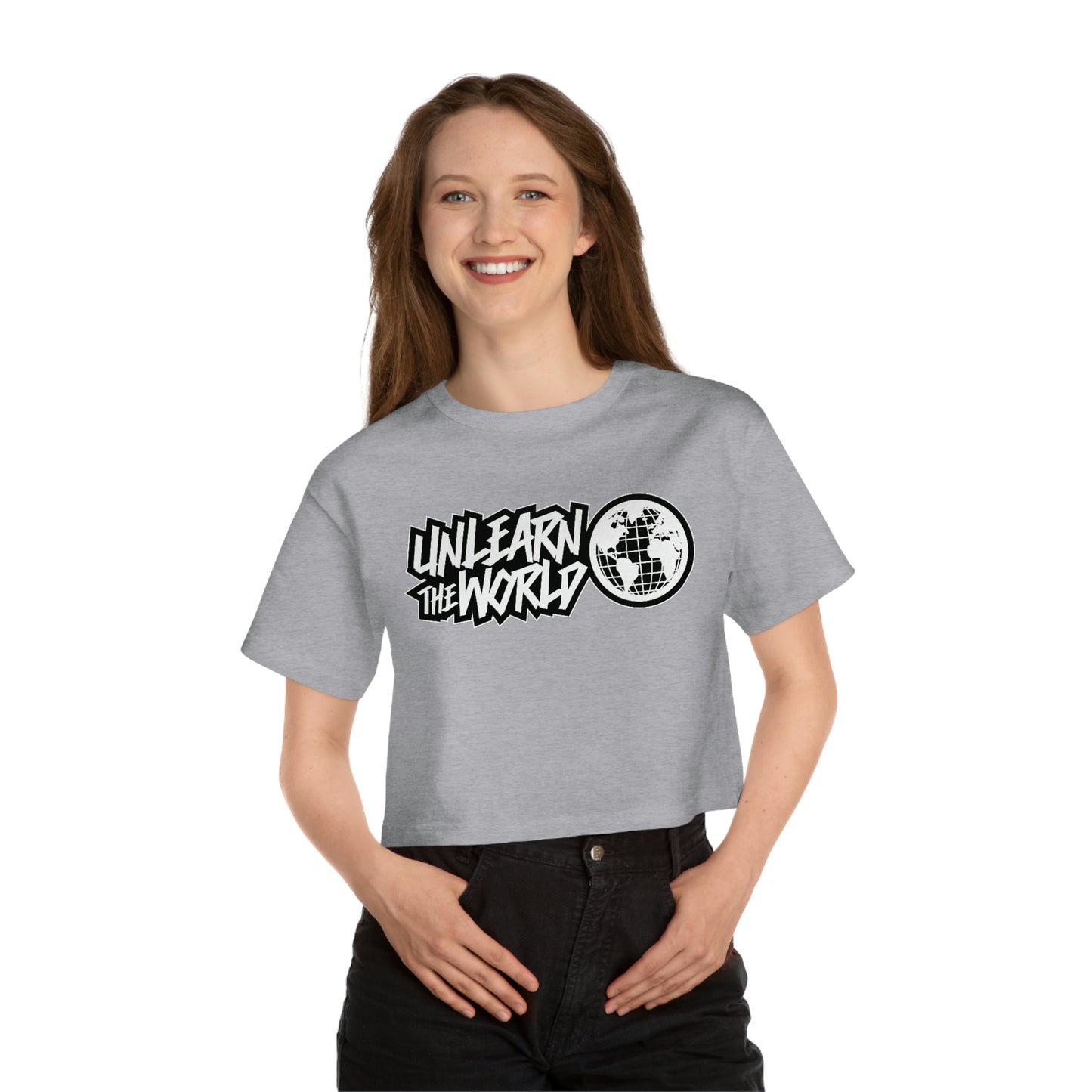 Unlearn The World - Heritage Cropped T-Shirt