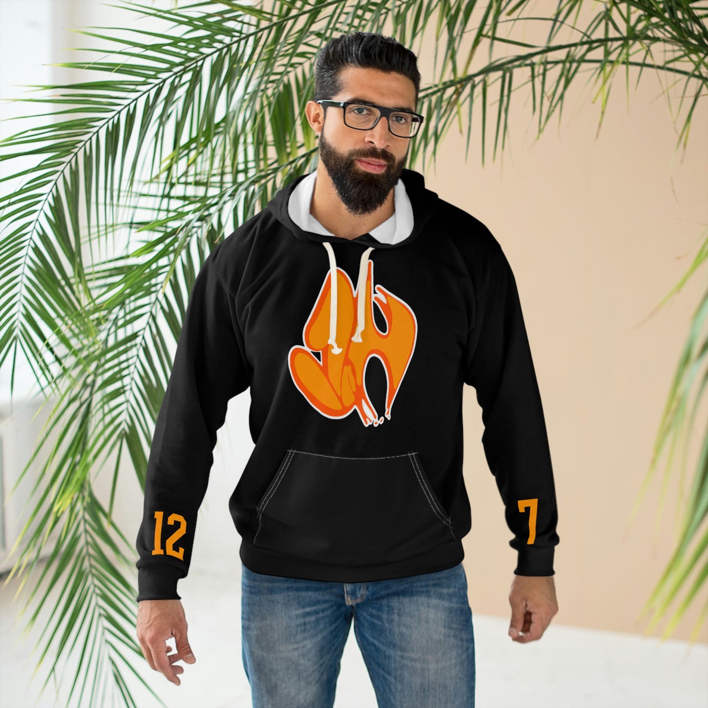 "James' Legendary Crit " - ZN FOREVER Hoodie Black (Orange)