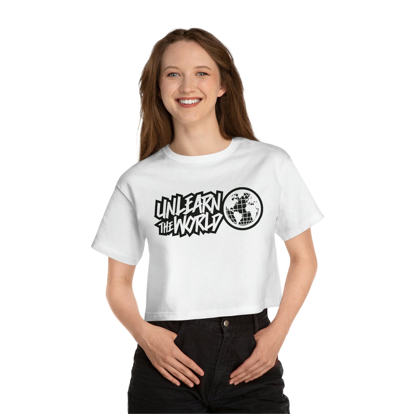 Unlearn The World - Heritage Cropped T-Shirt