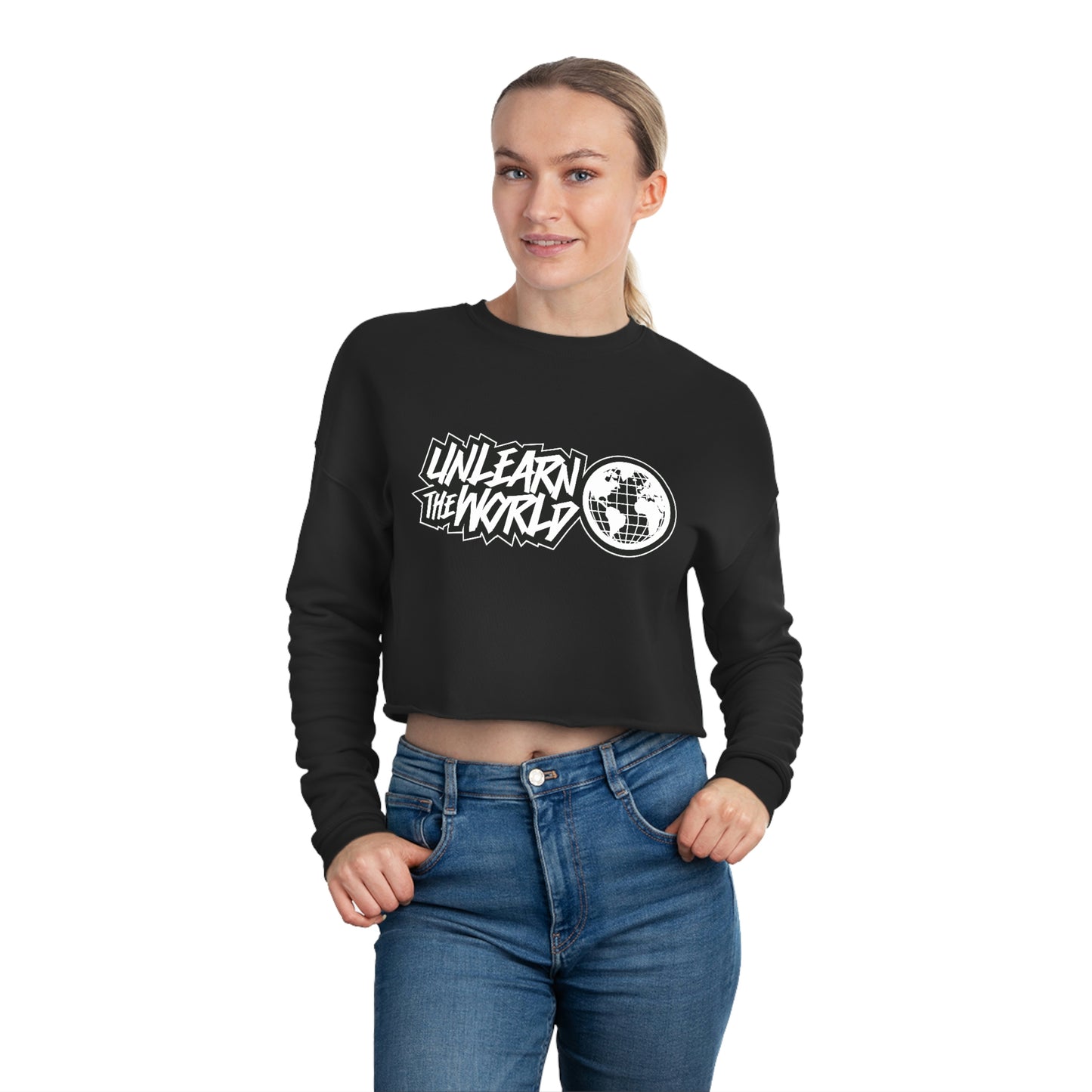 Unlearn The World - WM Crop Sweatshirt