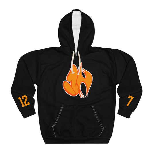 "James' Legendary Crit " - ZN FOREVER Hoodie Black (Orange)