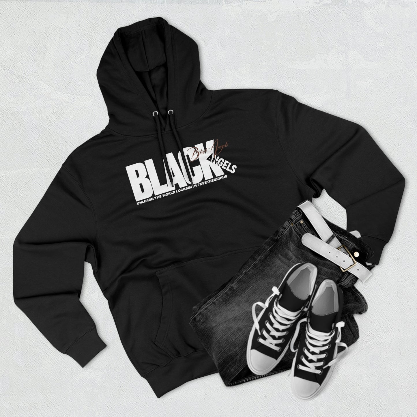 Unlearn The World - Black Angels Hoodie