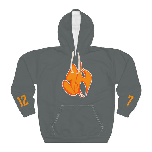 "James' Legendary Crit " - ZN FOREVER  Hoodie Grey (Orange)