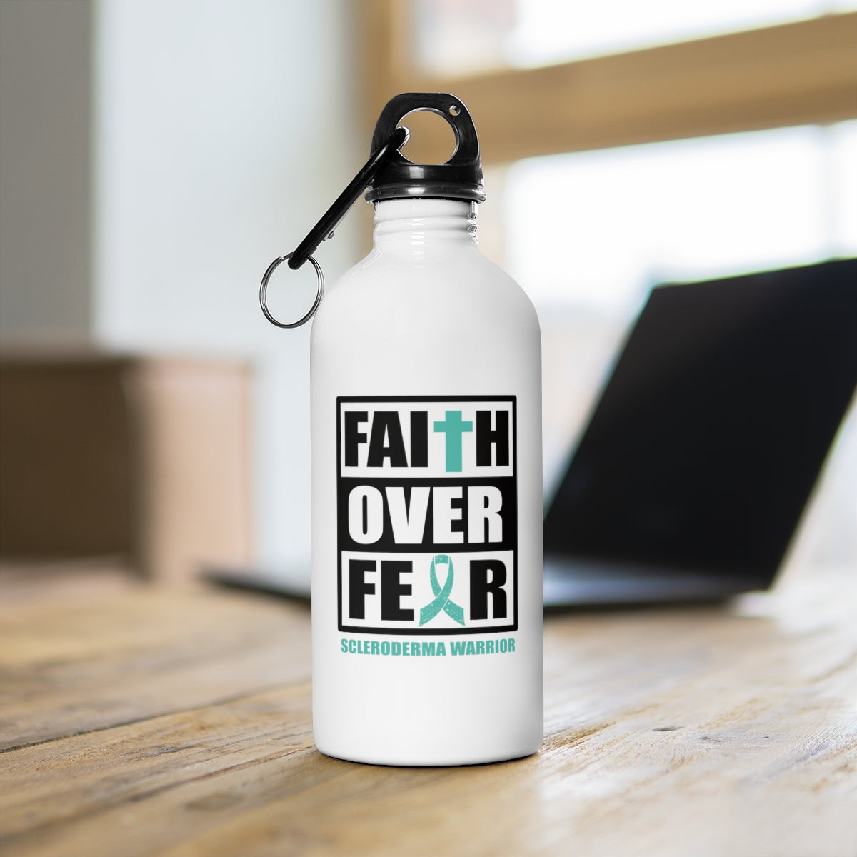 Faith Over Fear Stainless Steel Water Bottle