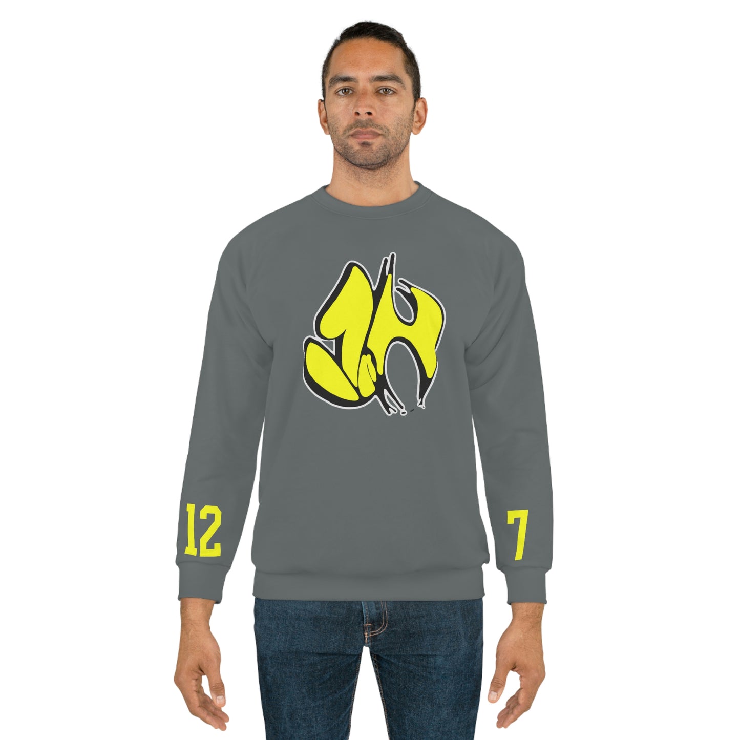 "James' Legendary Crit " - ZN FOREVER  Crew Grey (Yellow)